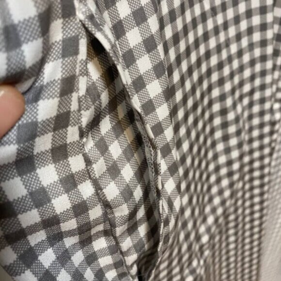 40 Winks Gray White Gingham Women's Kimono Cardigan Size S/P - Picture 6 of 13